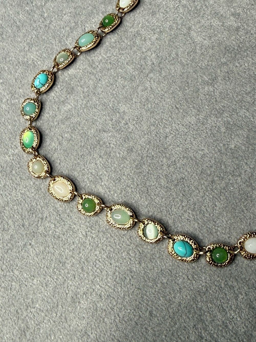 NWT Anthropologie Statement Stone Necklace, Turquoise - Picture 3 of 4